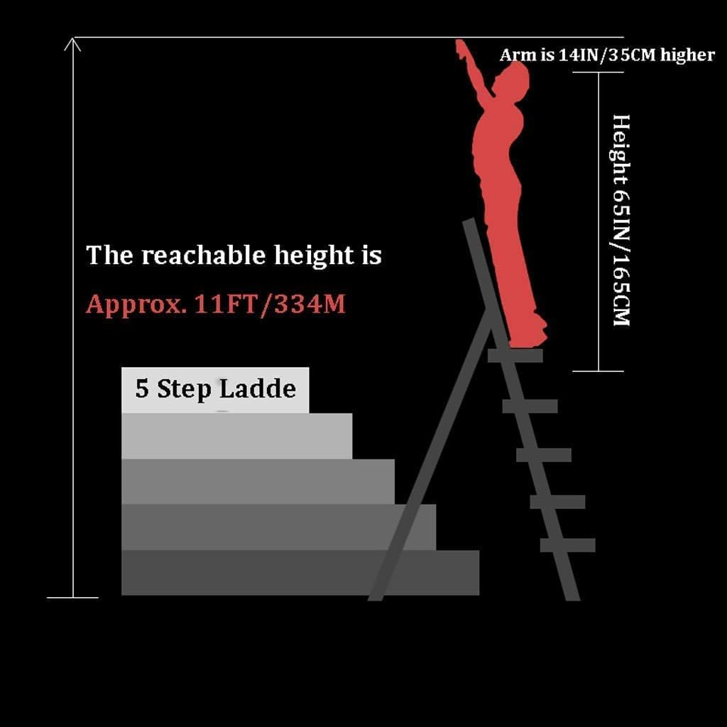 Step Ladder Folding Step Stool Extension Ladder Telescoping Ladders Portable Folding Ladder Family Small Multipurpose Aluminum Step Ladders 330 Lb/150kg Folding Ladder Telescoping Ladder ( Color : A ,