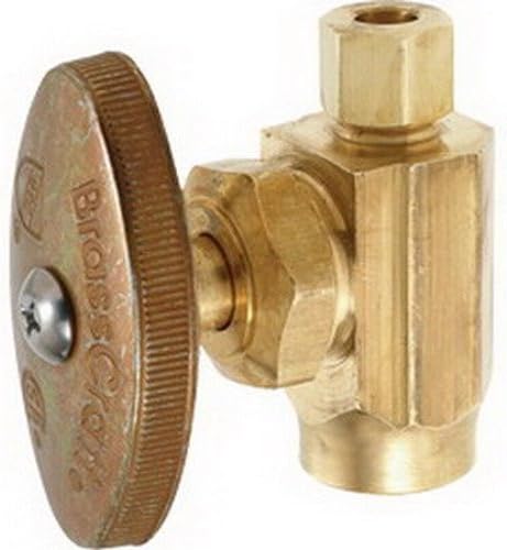 BrassCraft R04X Sweat x Compression 125 psi Rough Brass Straight Supply Stop, 1/2" x 1/4" OD