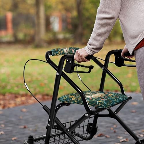 Image of Sloth Accessories for Rollator Walkers Pattern Universal Rollator Walker Seat and Backrest Covers Adjustable Walkers Seat Covers for Seniors Women Men