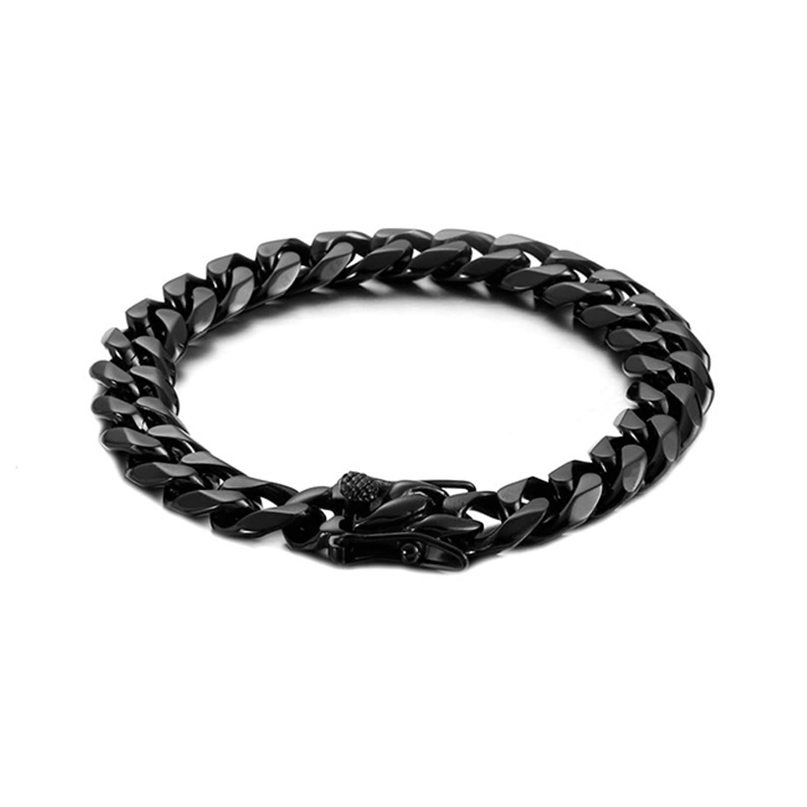 Bracelet d'amitié en acier inoxydable - Style rock et hip hop - Pour homme et femme, 210x11mm, Acier inoxydable, Sans pierre précieuse