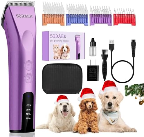 Professional Animal Pet Dog Cat and Horse Cordless Hair Clipper G...