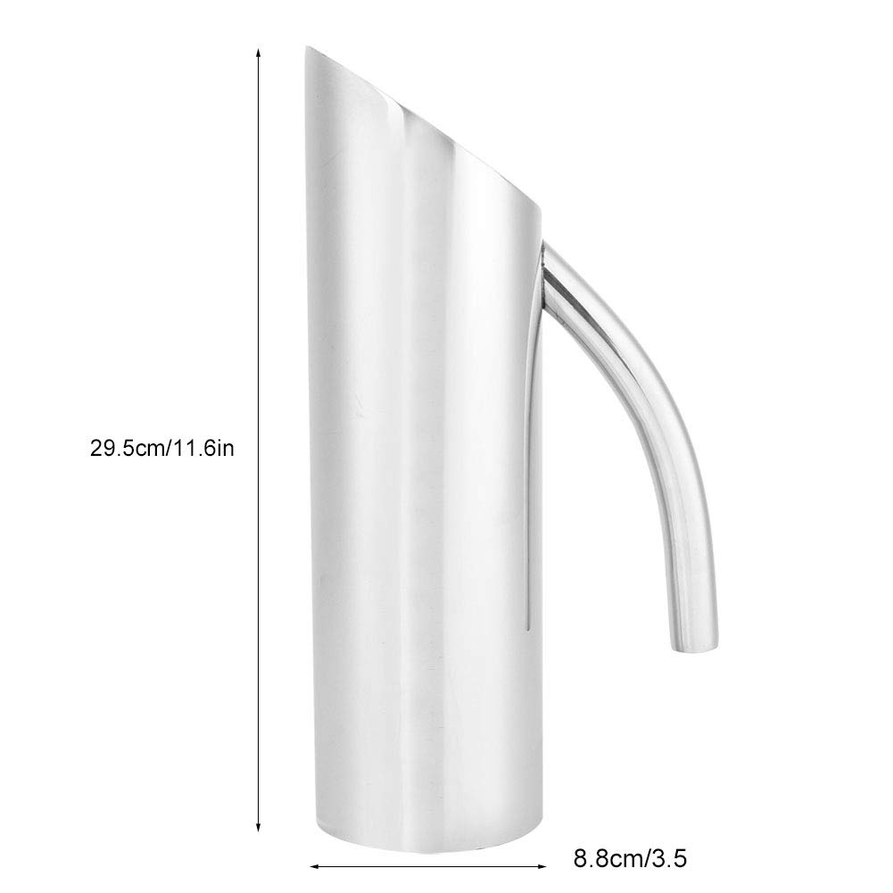 HAOHIZE Water Pitcher with Ice Guard, Iced Tea Carafe 1.6L Large Stainless Steel Water Pitcher Cold Drinks Jar Juice Container for Bar KTV Restaurant