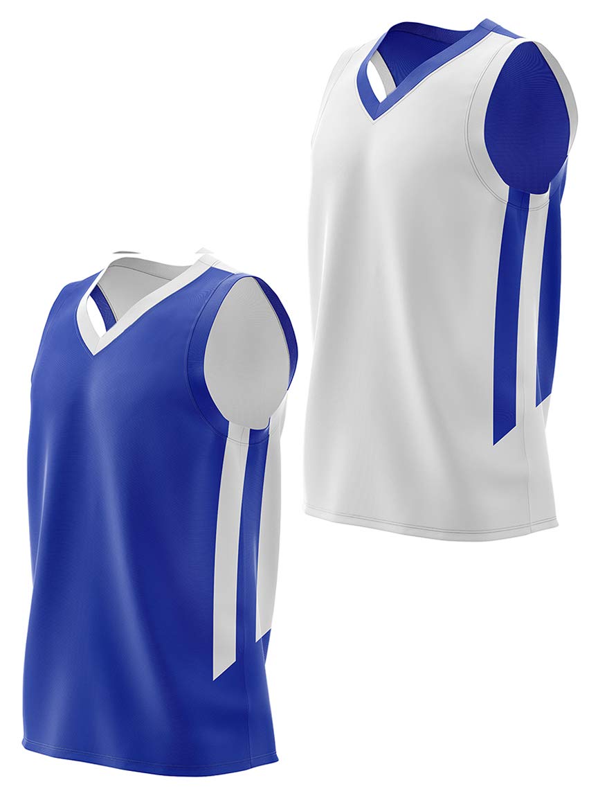 Youth Boys Reversible Mesh Performance Athletic Basketball Jerseys Blank Team Uniforms for Sports Scrimmage