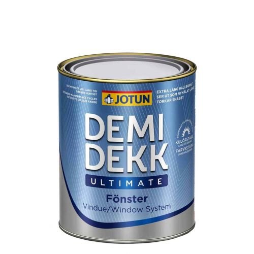 JOTUN DEMIDEKK ULTIMATE FÖNSTER Holzfarbe RAL 9010 Reinweiss 0,75l
