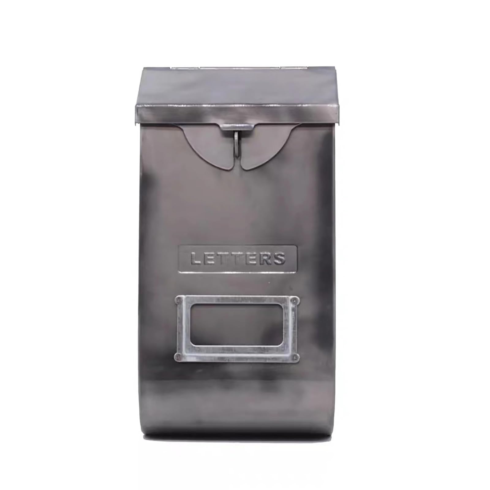 Email address, Retro Nostalgic Mailbox, No Lock, Medium Capacity, Suitable for Outdoor, Home, School, Company(Silver)
