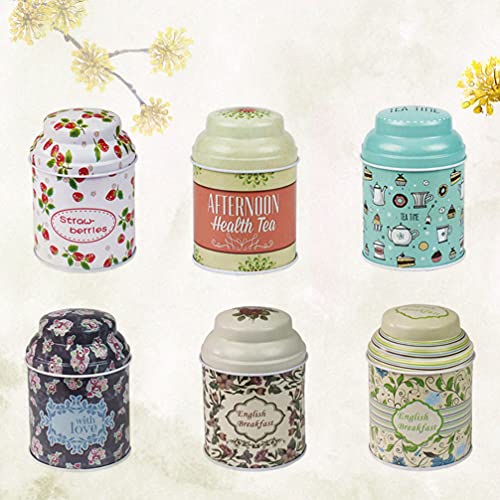 Luxshiny 6 Piezas Elegantes Latas de Hojalata de Metal Vacías Latas de Caramelo de Café de Metal Lata Vacía para Té… - Imagen 7