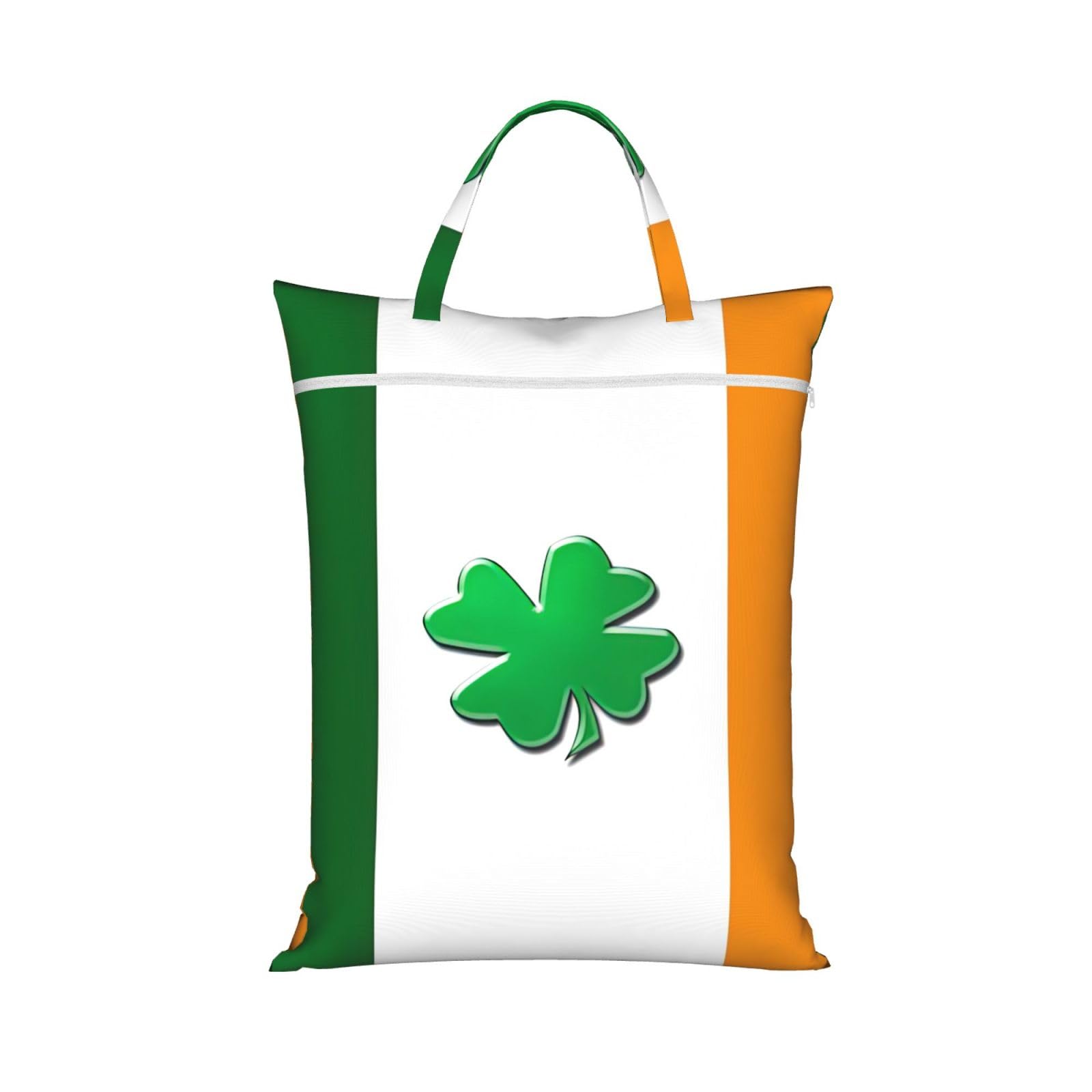 Pphgut 1 Pc Irish Flag Print Travel Laundry Bag Portable Dirt Clothes Bags Daily Hiking Camping Vacation