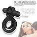 Vibrating Penis Ring with Tongue, Male Cock Ring & Clitoral G-Spot Bullet Vibrator Clitoris Stimulators Powerful Sex Toys for Couple Prolong Sexual Pleasure Rechargeable (Black)