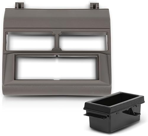 Kit de moldura para salpicadero de radio estéreo de coche G-PLUS Compatible con Chevy GMC Crew Cab Dually 1992-1994 GMK333BU, GMP333, GM1482GRB