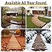 6FT Curved Wooden Garden Pathway Walkway Outdoor Roll Out Decorative Garden Non-Slip Patio Path Decorative Boardwalk Outdoor Road Floor for Backyard Beach Wedding Party