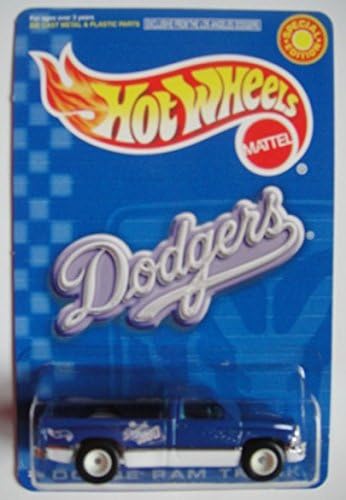 HOT WHEELS SPECIAL EDITION REAL RIDERS TIRES MLB LA DODGERS DODGE RAM TRUCK DIE-CAST