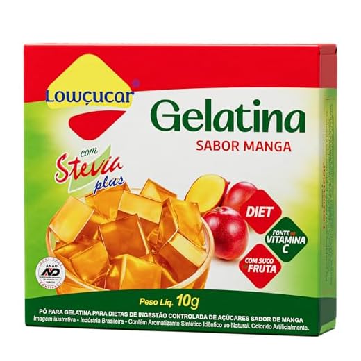Lowcucar Gelatina Plus Com Stevia Manga 10G