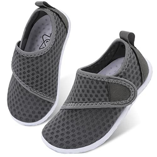 Image of LeIsfIt Toddler Water Shoes Boys Girls Barefoot Aqua Socks Kids Breathable Quick-Dry Swim Shoes for Beach Pool Surf