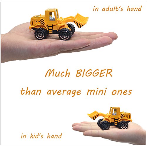 Construction Toys Sets, 5 Pieces Mini Vehicles, Including Truck Forklift Bulldozer Road Roller Excavator Dump Truck Tractor,Free-Wheeling Cars For Children #TOP3