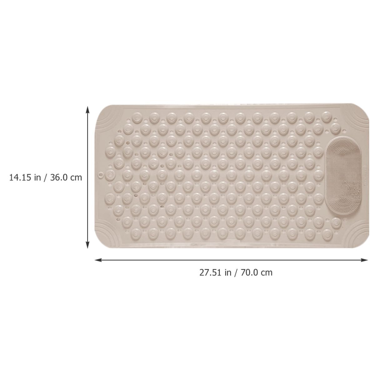 Didiseaon Alfombrilla y Diseño Beige de Ducha Antideslizante de PVC Adecuado como Almohadilla de Masaje y Exfoliación de Pies en Ducha con Ventosas Resistentes para Baño