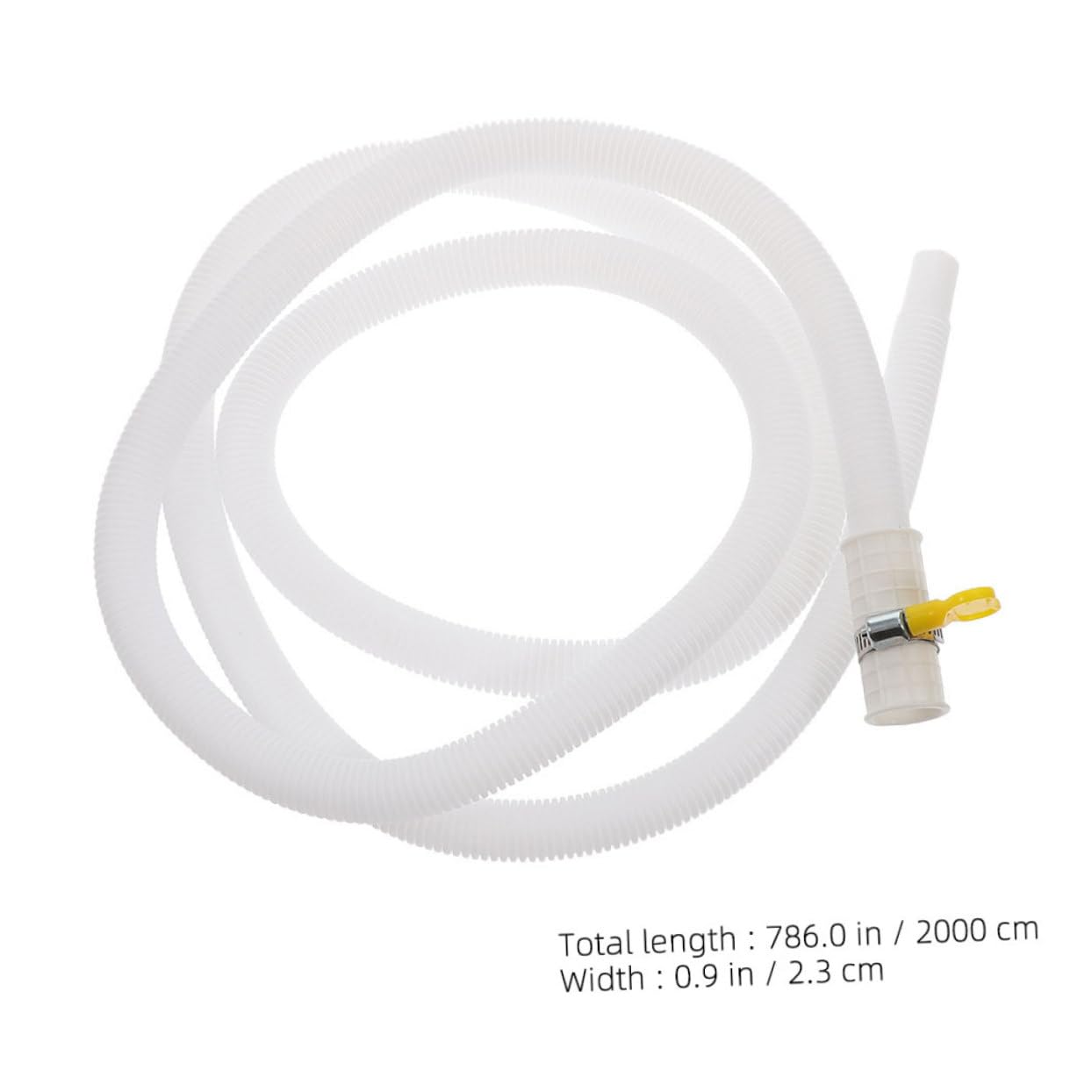 Tubo Scarico Acqua Condizionatore Bianco in Pe e Abs con Fascette in Acciaio Inossidabile Flessibile e Sicuro per Condizionatore Portatile