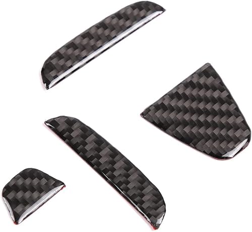 PIUGILH Compatible con la cubierta del logotipo del maletero trasero, fibra de carbono real, emblema de la puerta trasera, calcomanía decorativa