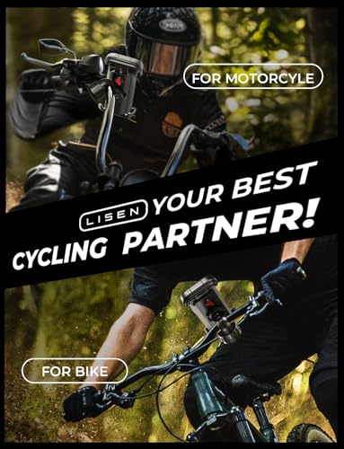 LISEN for iPhone 17 Bike Phone Holder Mount, [Compatible with Large Phone ＆ Anti-Navigation Shaking], Bicycle Phone Holder Handlebar Cell Phone Clamp for iPhone 17 Air Pro Max 15 14 13 Samsung image 8