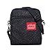 Manhattan Portage Midnight City Lights Crossbody Bag 2-Way Glitter Midnight Fabric With Belt Loop & Adjustable Strap Travel & Daily Carry for Campus or Errands (Black)