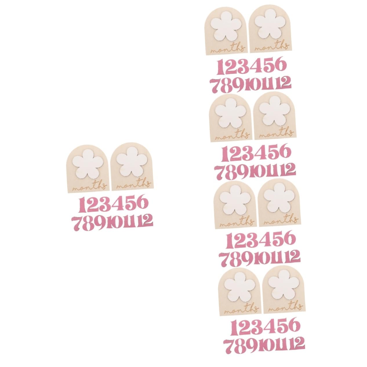 jojofuny 5 Sets Fotografie Requisiten Neugeborenen Ankündigungsliste Artikel Für Die Erste Personalisierte Babyparty Party Schild Monatliche Geburt Schild Hallo Monate Säuglings