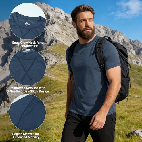 Image of Mens Swim Shirts UPF 50+ Sun Shirts Rash Guard Quick-Dry Fishing T-Shirts