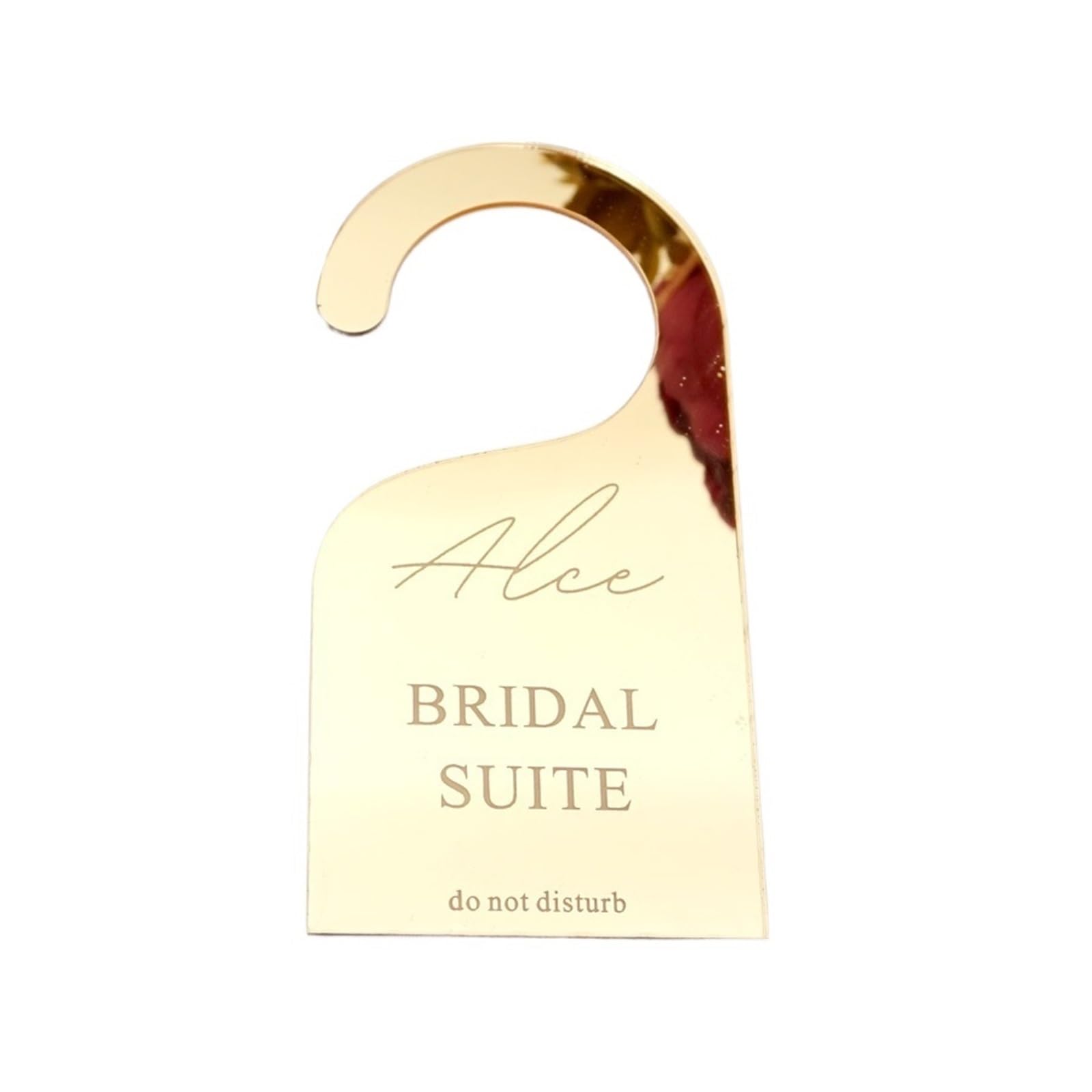 ZRHWSPD PVC Door Knob Hangers 1 Piece 10x20cm/7x14cm Door Hanger Wedding Bride/Groom Room Decor Hanging Tags(Color2,20x10cm(8x4in))