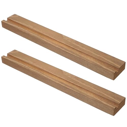 Cabilock Lot de 2 Supports en Bois pour Disques Vinyles Design Minimaliste, Rack à CD pour Affichage et Décoration, pour Bureau ou Salon