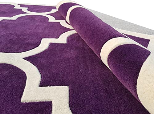 Image of Soft Pure Woolen Modern Collection Tufted Carpet for Living Room,Bedroom'Kitchen and Hall (9 X 12) Feet