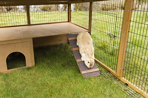 Kerbl Pet Freigehege mit Ausbruchsperre, Freigehege, Auslauf, 220x115x75cm, Spießtanne, Hasen, Kaninchen, Kleintiere, überdacht