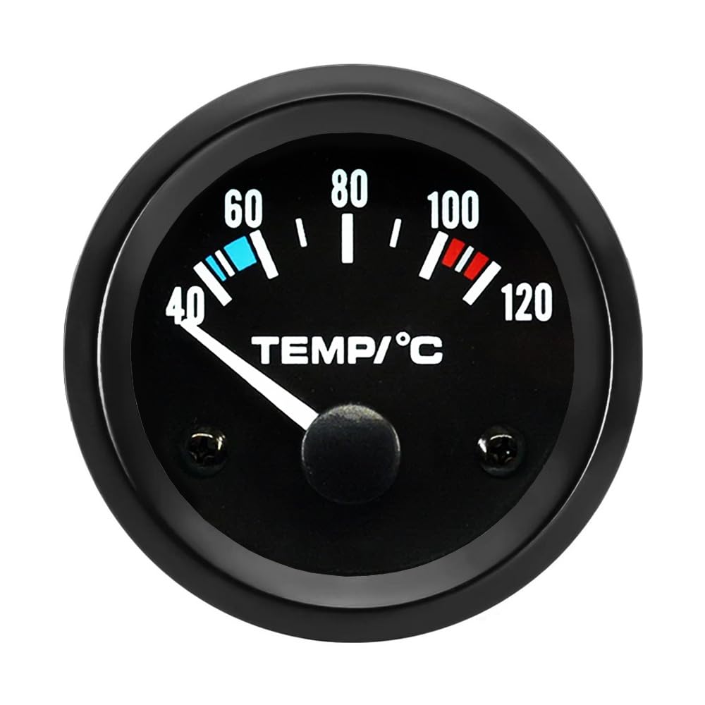 ETOPARS Kfz Auto Wassertemperaturanzeige 2" 52mm Auto Wassertemperatur Messgerät Celsius Motor Wasser Temperatur Zeiger Anzeige Fahrzeug Weiß Lichtanzeige Instrument
