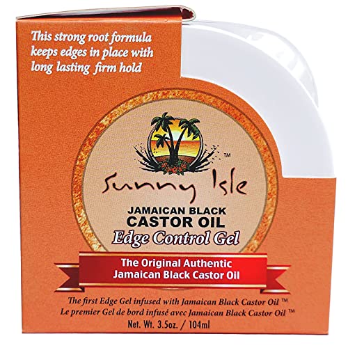 Sunny Isle Jamaican Castor Oil Edge Hair Gel 3.5oz Jar (2 Pack)