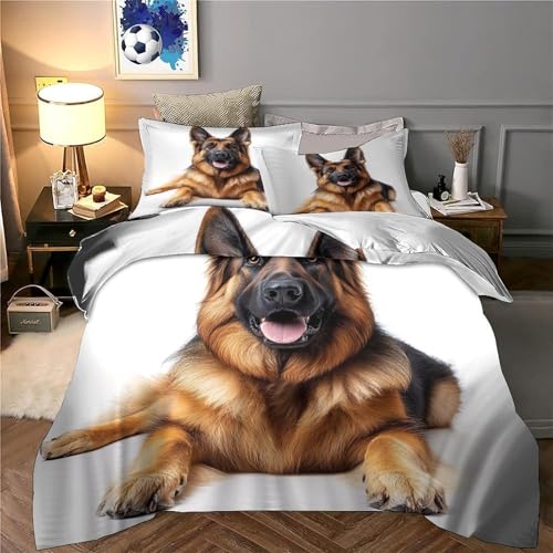 Housse de couette microfibre lavable motif animal 140x200cm - 6