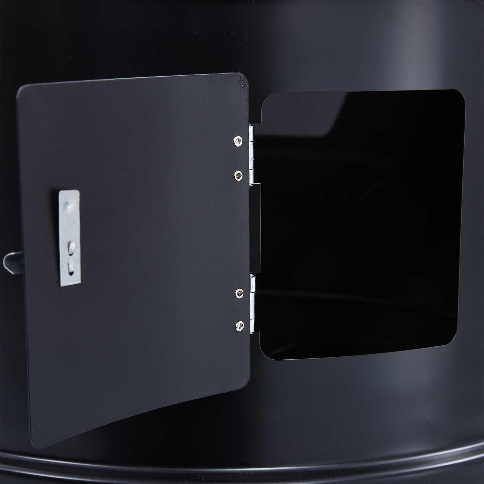 Barbecue per esterni, Ø 40 x 80 cm, in acciaio, nero | Design compatto, cuscino ergonomico, porte USB, versatile