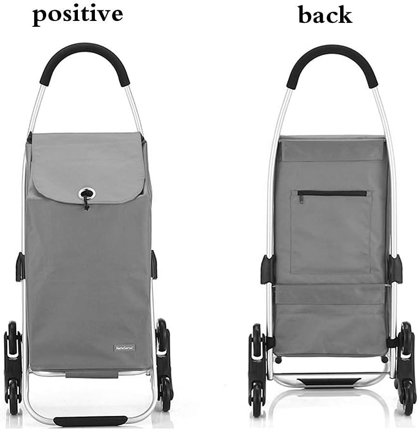 Trolley Cart Multi-Function Shopping Carts, Kitchen Storage Utility Carts, Elderly Shopping Basket, Foldable Aluminum Travel Luggage, Large Capacity Carrying,Dark Blue