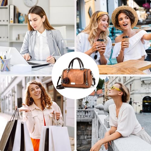 Bolso tote retro para mujer con charm floral vintage miniatura 7