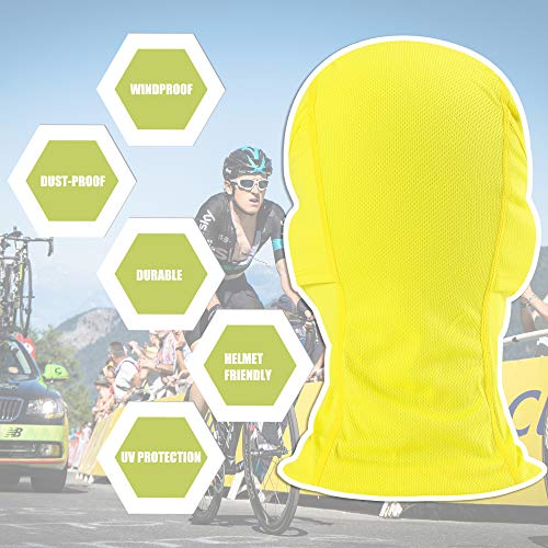 Hikevalley Balaclava Face Mask Adjustable Windproof Uv Protection Hood (Yellow) #TOP3