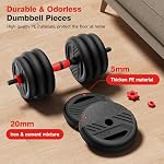 Adjustable Dumbbell Set, 45lbs Free Weights Set With Upgraded Nut,5 in1 Dumbbells Set Used as Kettlebells, Barbell, Push up Stand, Weight Plate, Fitness Exercise for Home Gym Suitable Men/Women