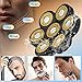 Roziapro Upgrade 7D Freedom Head Shaver Replacement Blades Electric Shaver Replacement Head Shavers for Bald Men Replaceable Head Waterproof Blades for Men 5 in 1 Bald Head Replacement Blades (Gold)