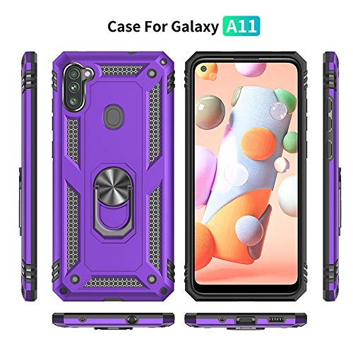 Coque de protection robuste Samsung Galaxy A11 finition violette mate