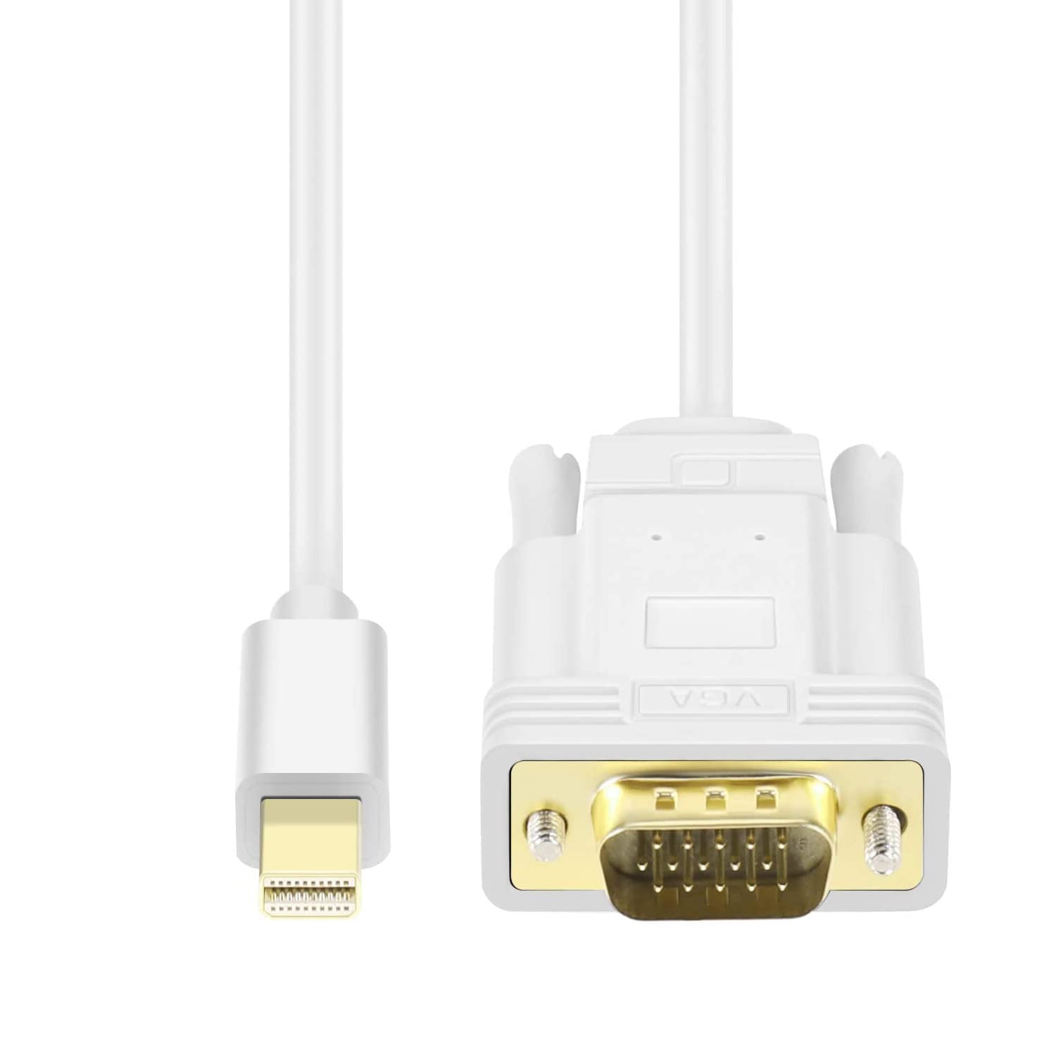 CLUSPEX Mini DP to VGA Cable 1.8 Meter, Mini Display port to VGA Male to Male 1080P Cable Thunderbolt Compatible for MacBook Air, MacBook Pro, Chromebook, etc (White) (B0BRWLDRW1) Amazon Price History, Amazon Price Tracker