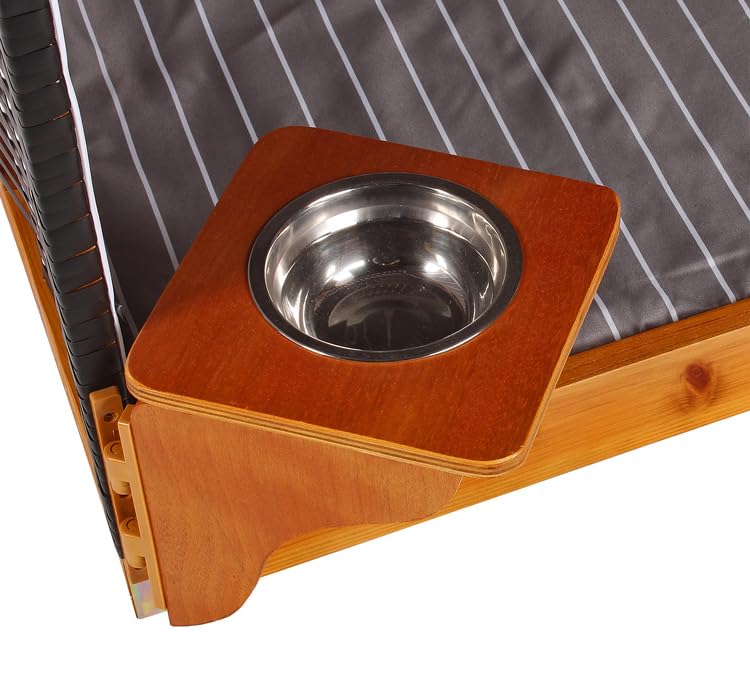 MR. DEKO Hundestrandkorb Wacholder PE Schwarz | Outdoorkörbchen Anthrazit | Hundehütte mit Dach | Katzenbett Sonnenschutz | Wassernapf schwenkbar | Strandkorb für Hunde
