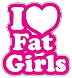 I Love Fat Girls JDM Slogan - Sticker - Die Cut Vinyl - Bright Print Sticker