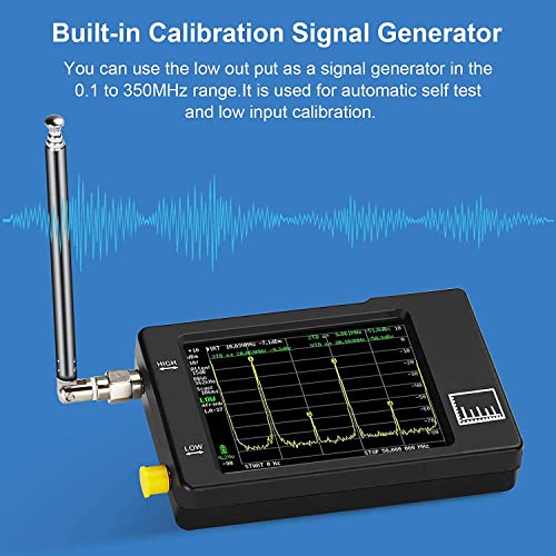 Image of TinySA Spectrum Analyzer Handheld,2.8inch Touchscreen 100KHz-960MHz Portable Frequency Analyzer MF /HF /VHF UHF Input | ESD Protected Function & PC Control | As a Signal Generator