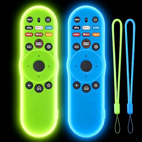 [2Pack] Climberer Cover for VIZIO XRT270 Smart TV Remote Control Replacement Glow in Dark Protective Skin Case - Blue & Green (XRT270)