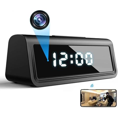 SRIKEKL 4K WiFi Spy Clock Camera, Wireless Small Covert Nanny Cam with Night Vision and Motion Detection,Hidden Mini Security Surveillance Camera Remote Monitoring for Home and Office Cover