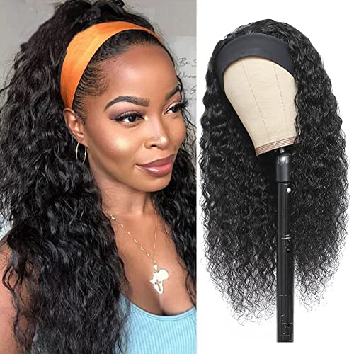 Nicelight CLASSIC Wavy Headband Wig 150% Density Water Headband Wig Human Hair