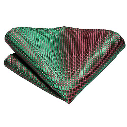 Image of Dubulle Mens Tie Set Solid Paisley Silk Striped Necktie for Men with Cufflinks Tie and Pocket Square