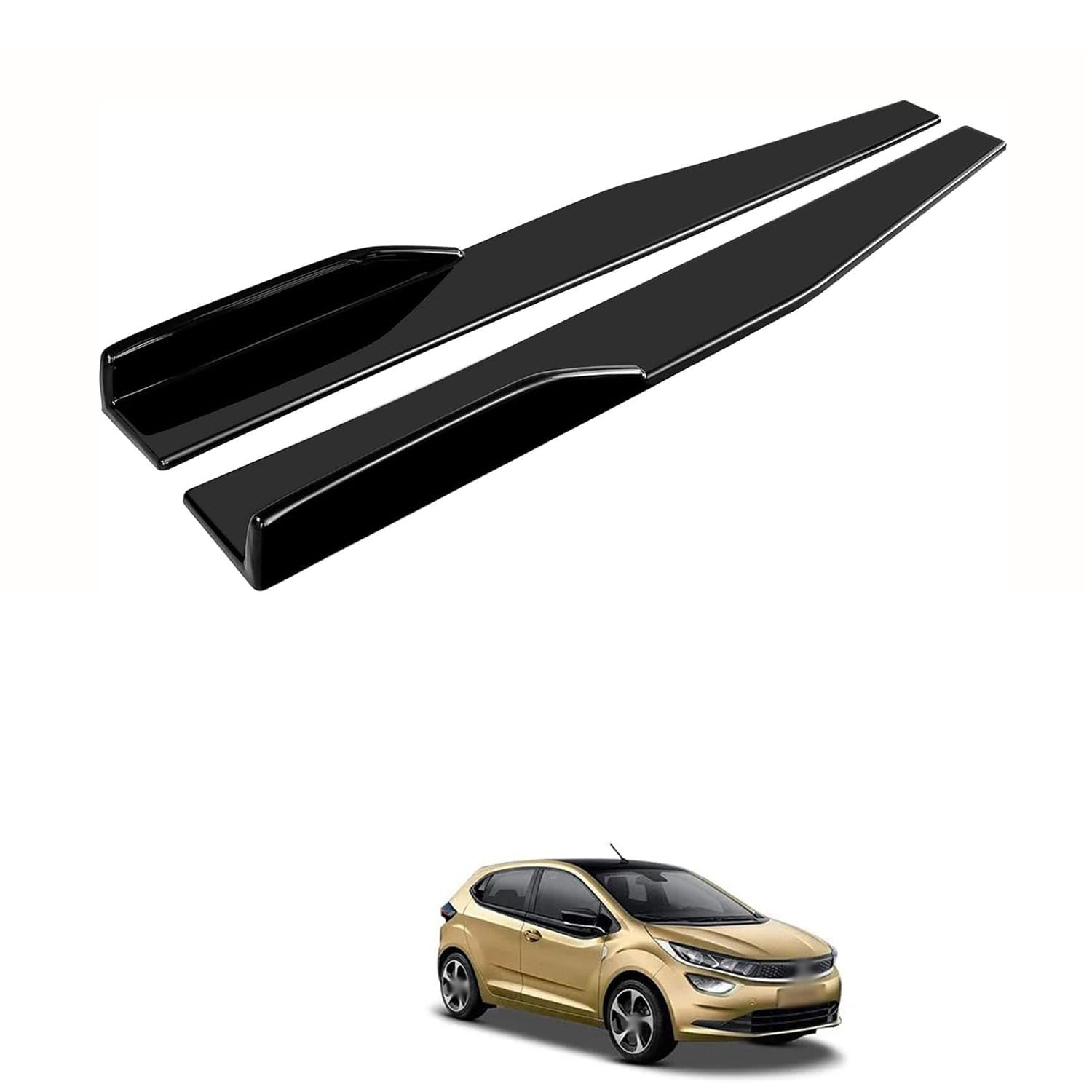75cm Car Side Skirt Rocker Splitters, Diffuser Winglet Extensions, Side Trim Spoiler Lip, Universal Bottom Line Side Skirts for Cars Compatible with A-LTROZ-image-22