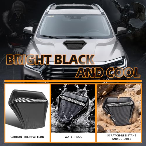 Image of Hood Vents for Cars,Universal Hood Scoop,Universal Engine Hood Air Vent for Trucks,Suit for Dodge Ram 1500 2500 3500Chevy Silverado, F-150, F-250, F-350