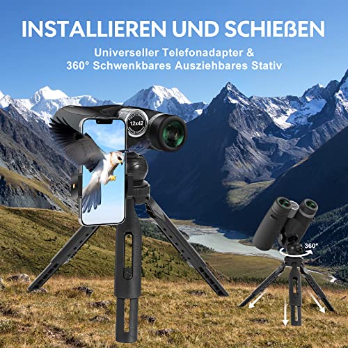 Binocolo HD 12x42 per adulti - Binocolo con